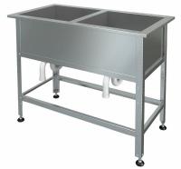 Ванна моечная МариХолодМаш М-2-0,4-0,63/1,21 (ванна из AISI 430, t=0,6)