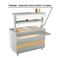 Защитное стекло полки одного яруса Атеси Ривьера (800мм)